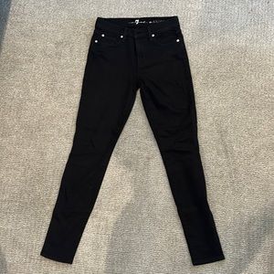 7 for all man kind black skinny jeans size 28